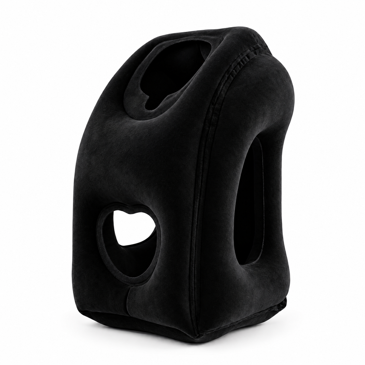 HushFlight travel sleep pillow in black