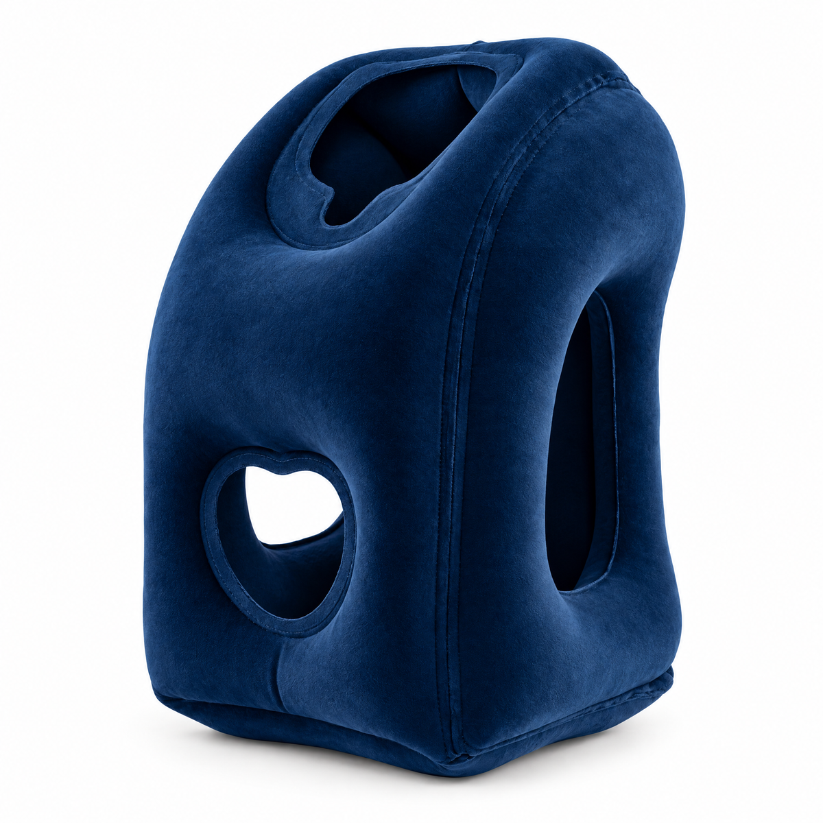 HushFlight travel sleep pillow in navy